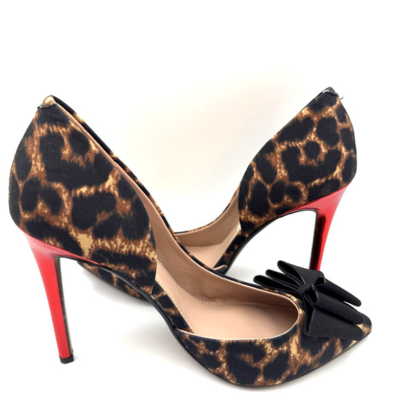 Betsy Johnson Prince Leopard Stiletto Heels Sz 10M - Picture 7 of 8